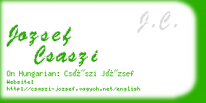 jozsef csaszi business card